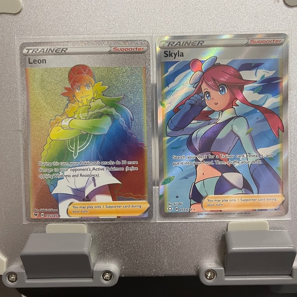 Other | Pokemon Card Leon 195185 Skyla 72072 | Poshmark